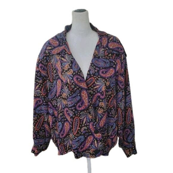 Howard Wolf Vintage Paisley Print Jacket, Women's Size XL Boho‎ Retro Chic Art - Picture 1 of 14